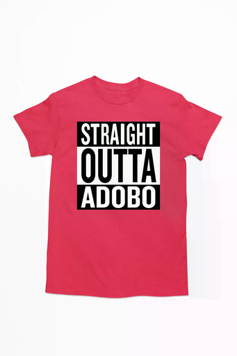 Straight Outta Adobo Men's Tshirt (Red, S)