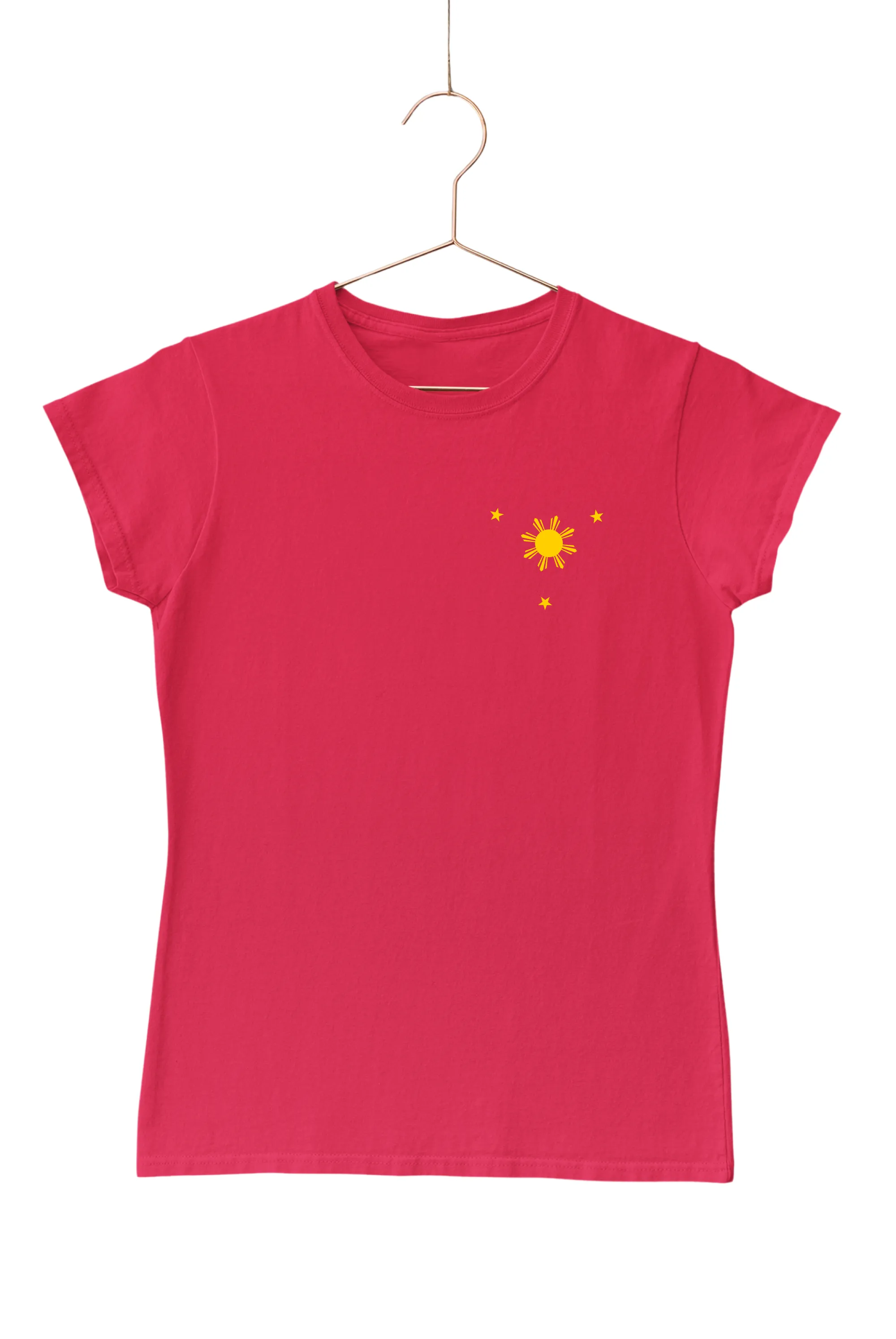 Three Stars and a Sun Women's Tshirt (Red, S)