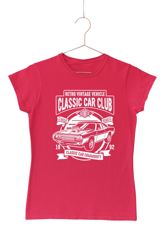 Retro Vintage Vehicle Classic Car Club Women's Tshirt