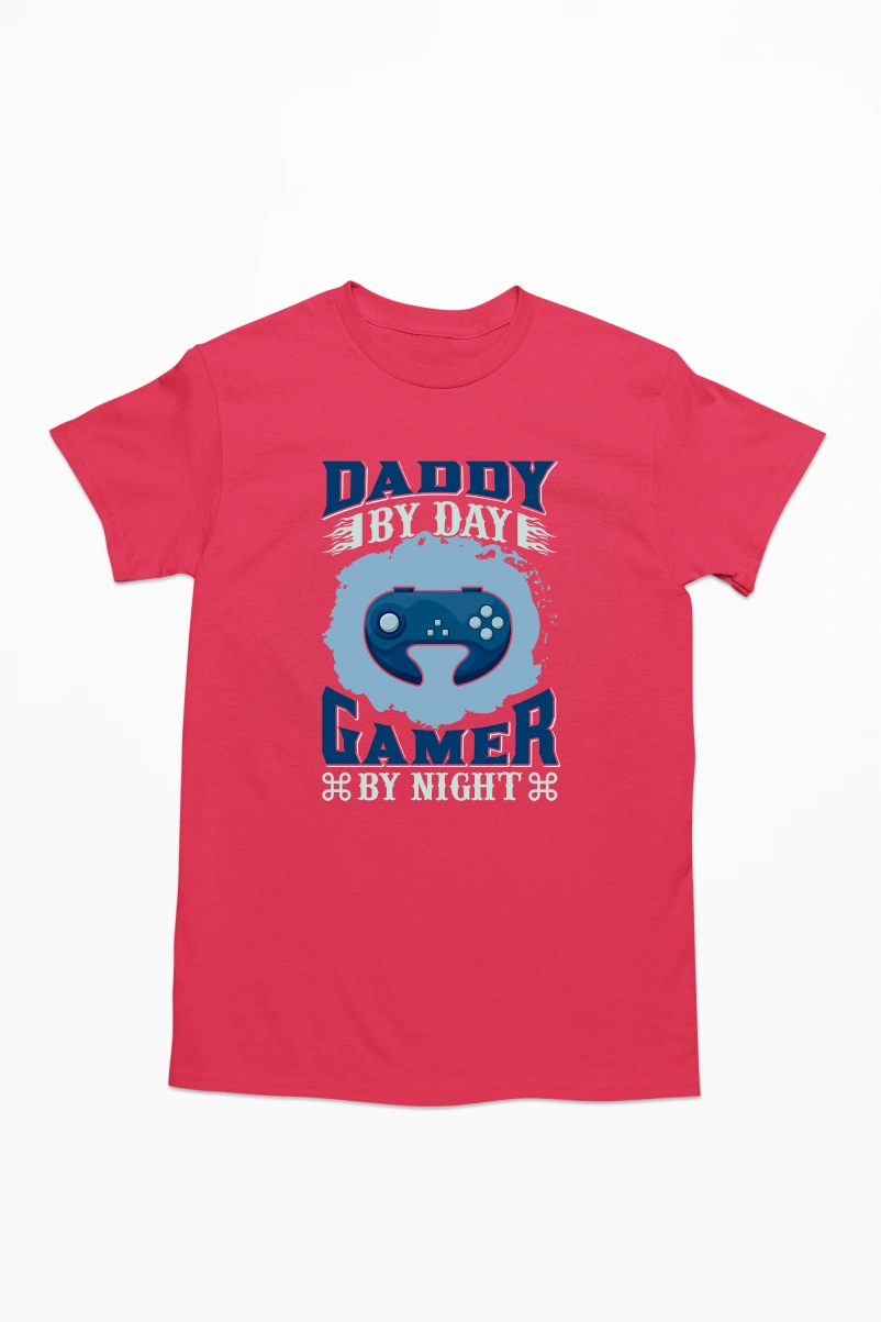 Daddy by Day Gamer by Night Men's Tshirt