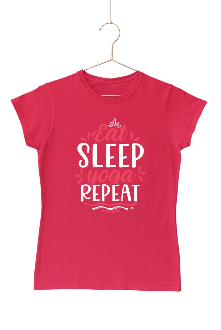 Eat Sleep Yoga Repeat Women's Tshirt