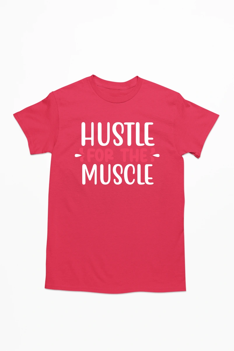 Hustle For the Muscle Men's Tshirt (Red, S)
