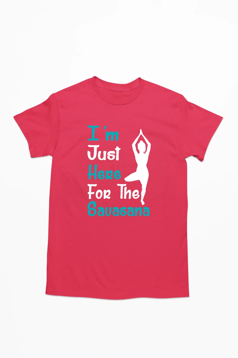 I'm Just Here For the Sauasana Men's Tshirt (Red, S)