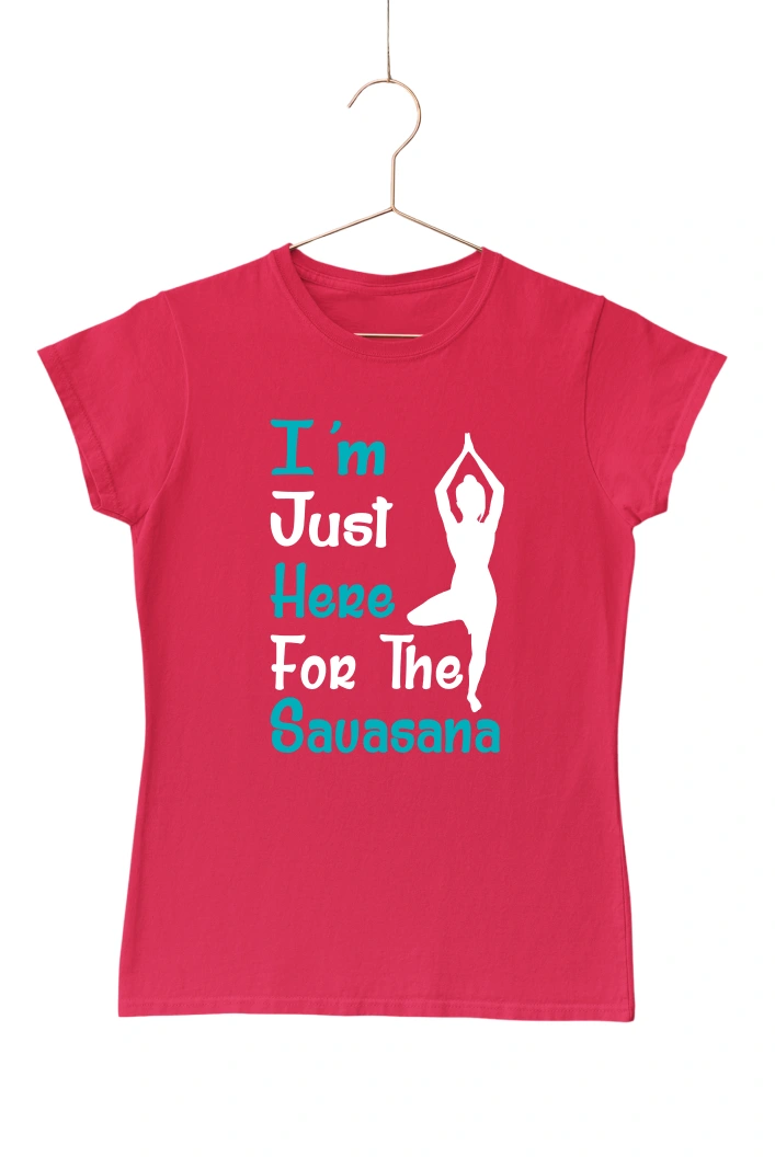 I'm Just Here For the Sauasana Women's Tshirt (Red, S)