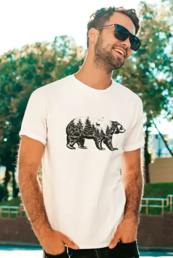 Bear Wilderness Art Men's Tshirt