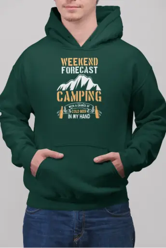Weekend Forecast Camping Hoodie