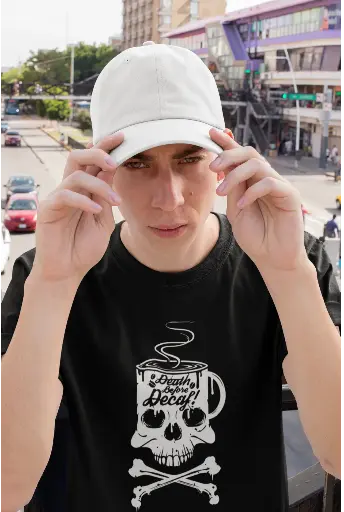 Death Before Decaf Men's Tshirt