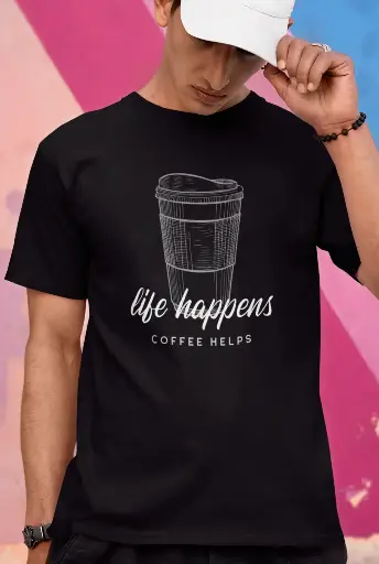 Life Happens Coffee Helps Men's Tshirt