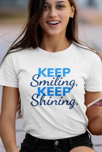 Keep Smiling Keep Shining v2 Women's Tshirt